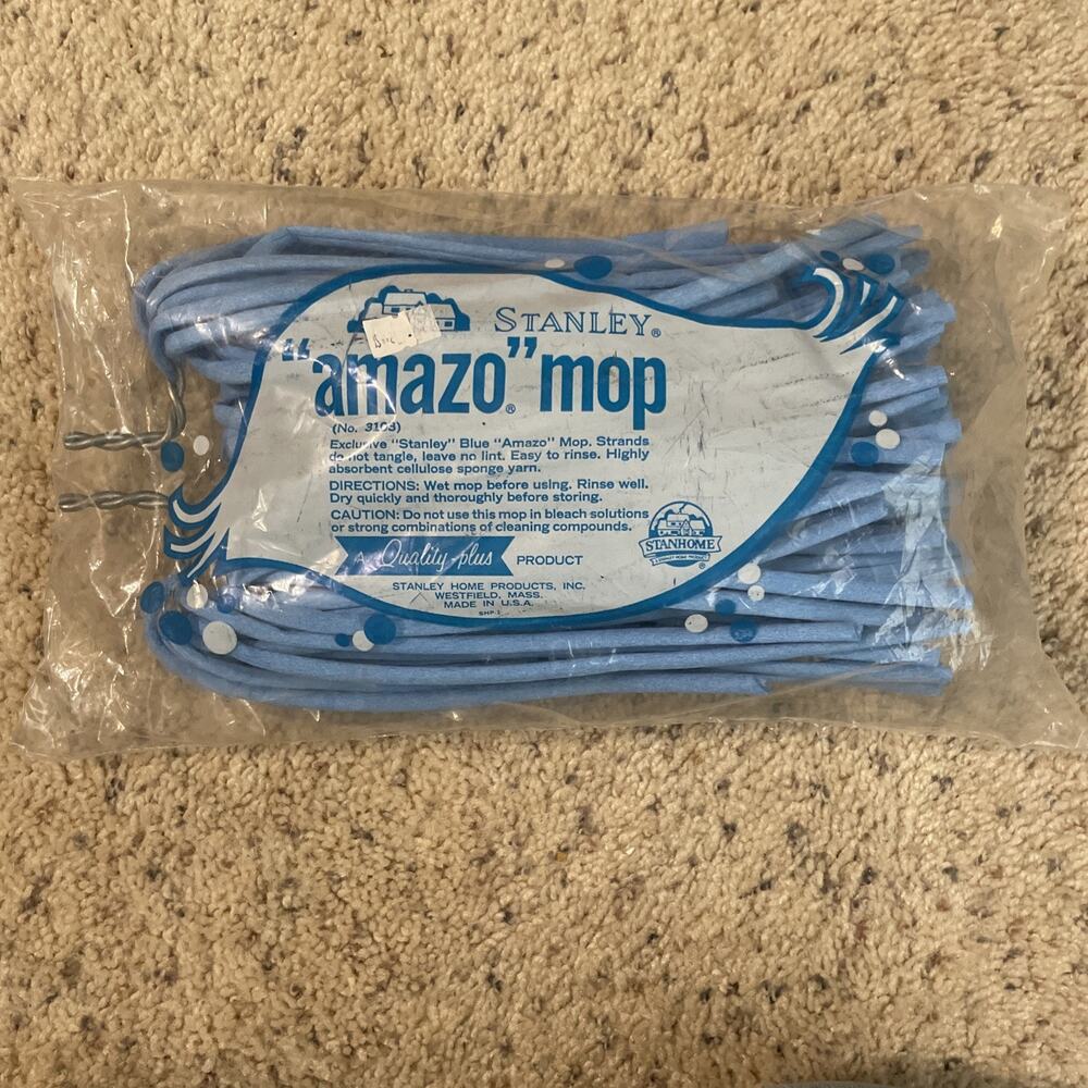 Vintage Stanley Home Products Amazo Mop Replacement Head New Sealed Rare
